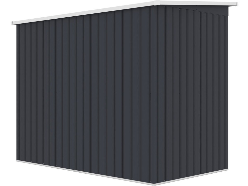 "Orlando" Metal Garden Shed with Single-Slope Metal Roof - 2.81 m² - Gray
