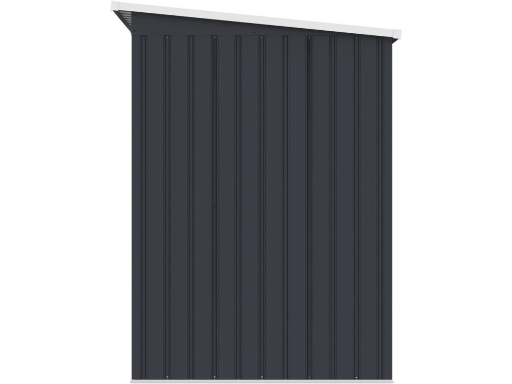 "Orlando" Metal Garden Shed with Single-Slope Roof - 3.64 m² - Gray
