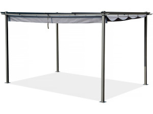 Metal pergola with retractable roof - 3 x 4 m - Anthracite grey
