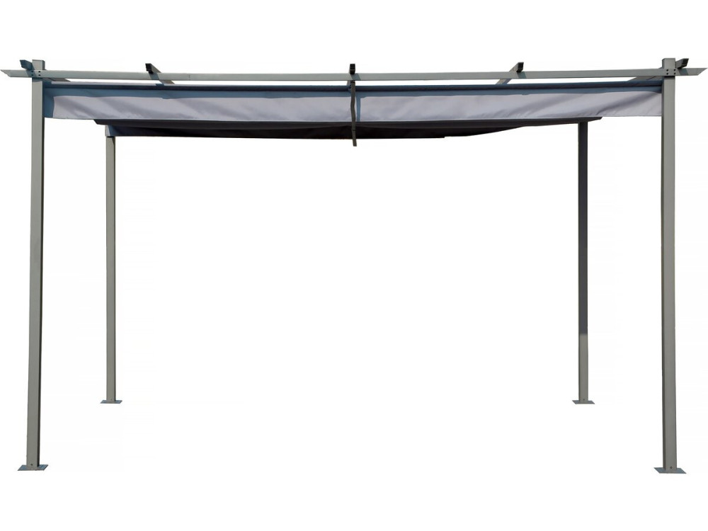 Metal pergola with retractable roof - 3 x 4 m - Anthracite grey