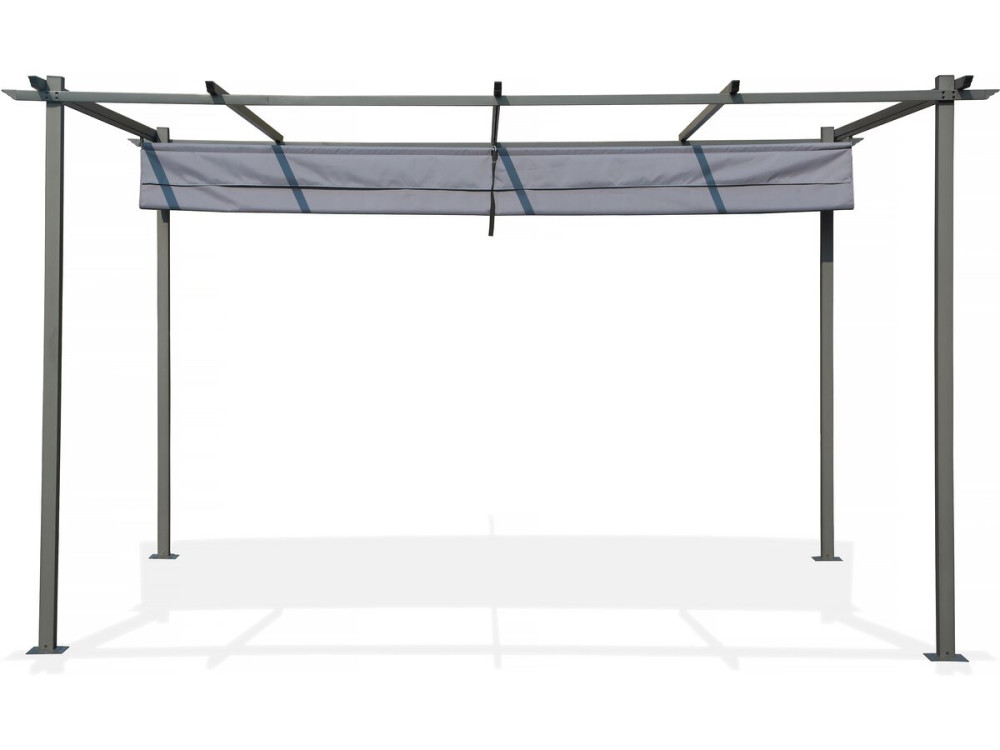 Metal pergola with retractable roof - 3 x 4 m - Anthracite grey