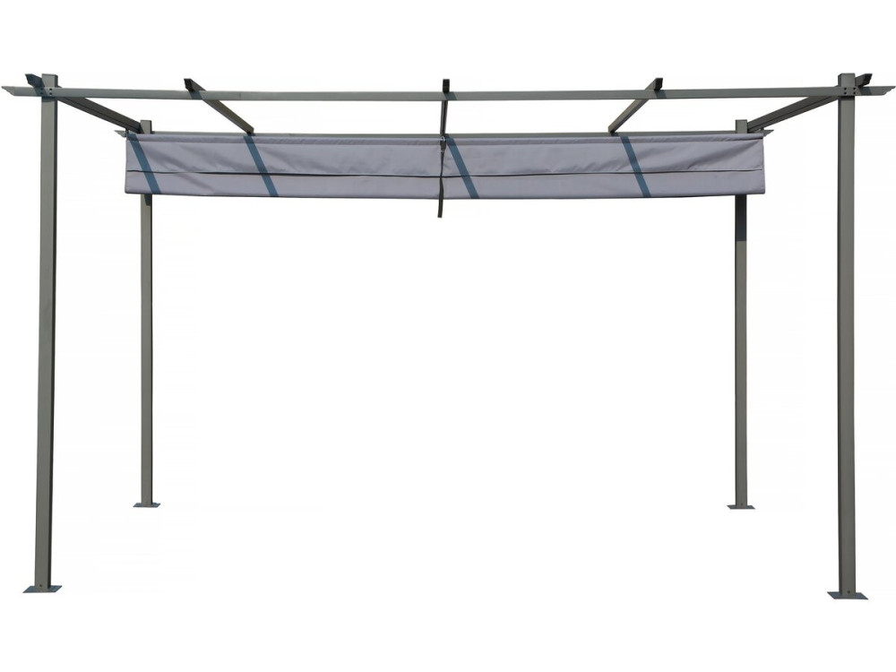Metal pergola with retractable roof - 3 x 4 m - Anthracite grey
