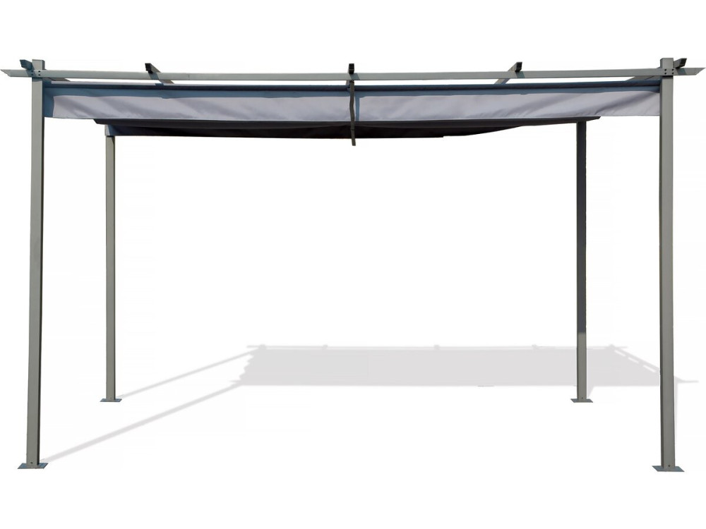 Metal pergola with retractable roof - 3 x 4 m - Anthracite grey