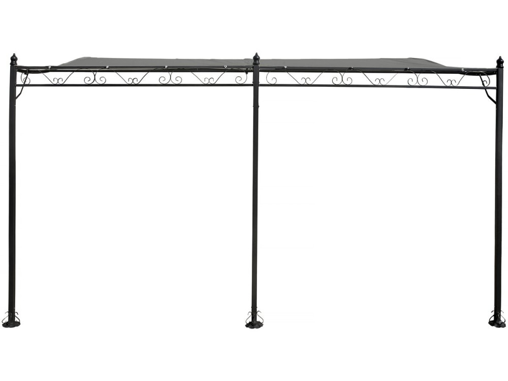 Metal gazebo - 3 x 4 m - Grey
