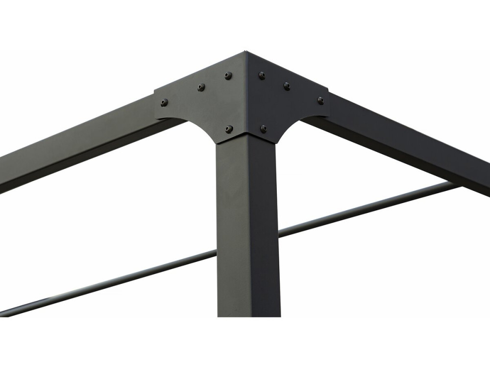 Pergola with sliding metal roof "Courtenay" - 3 x 4 m - Grey