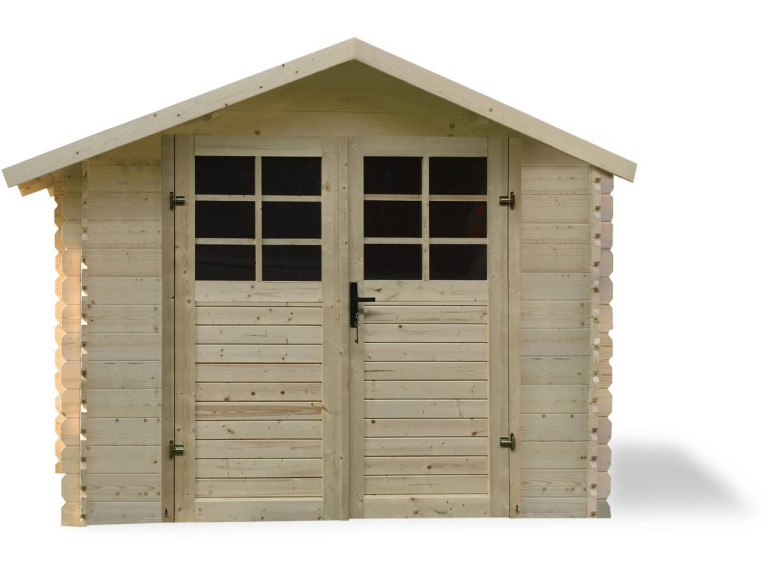 Traditional wooden garden shed - 8.88 m2 - 2.98 x 2.98x 2.18 m - 28 mm