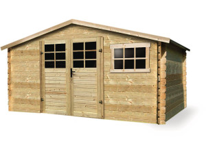 Traditional wooden garden shed - 11.56 m2 - 388 x 298 x 218 cm - 28mm