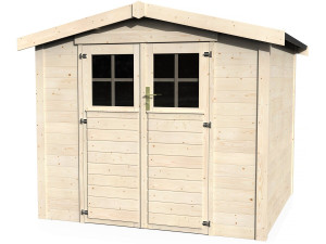 Mareuil" wooden garden shed - 6.14 m² - 2.57 x 2.39 x 2.12 m - 28 mm
