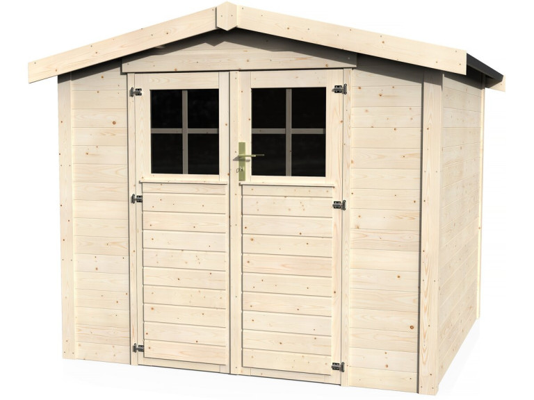 Mareuil" wooden garden shed - 6.14 m² - 2.57 x 2.39 x 2.12 m - 28 mm