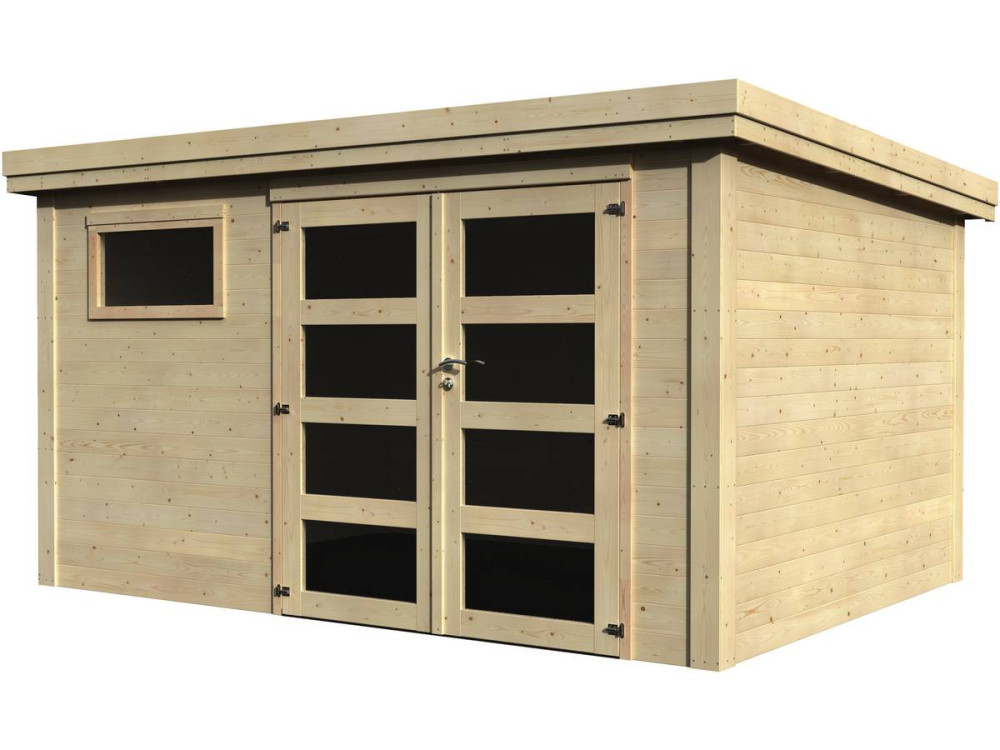 Paolo" wooden garden shed - 10 m² - 3.65 x 2.75 x 2.16 m - 28 mm