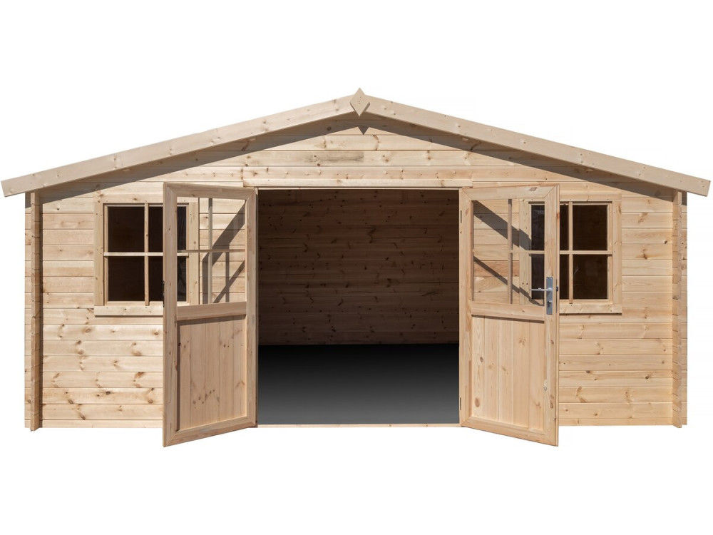 Alex" wooden garden shed - 20.20 m² - 4.80 x 4.00 x 2.39 m - 28 mm