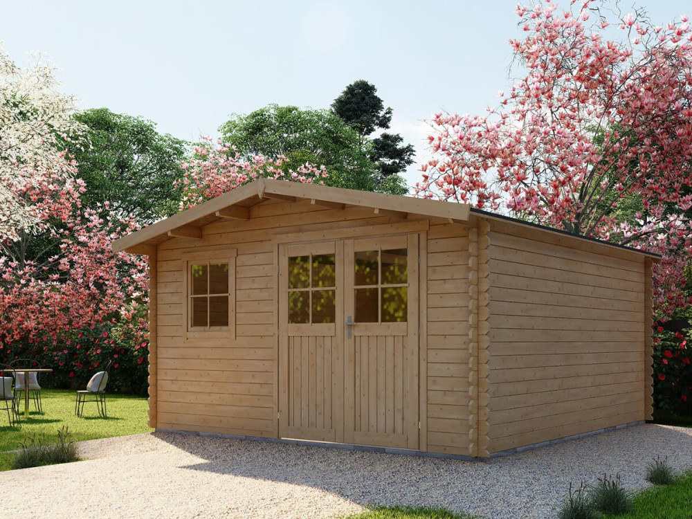Belval" wooden garden shed - 18.75 m² - 28 mm
