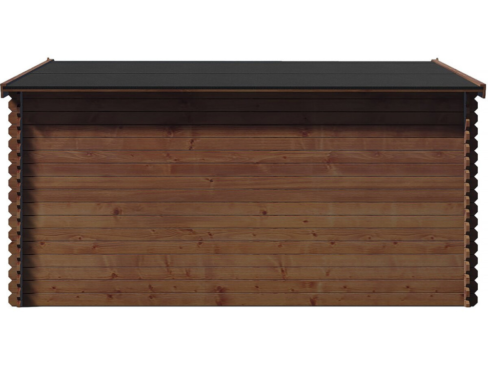 Lormont" brown autoclave-treated wooden garden shed - 21.2 m² - 28 mm
