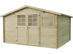 Belmont" autoclave-treated wooden garden shed - 12.53 m² - 34 mm