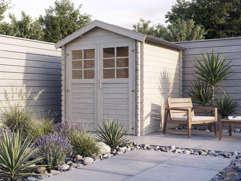 Beaumont" wooden garden shed - 4.48 m² - 223 x 201 cm - 28 mm