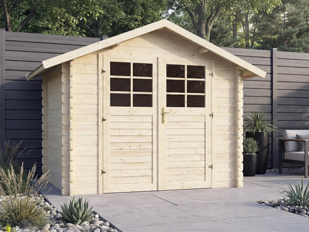 Beaufort" wooden garden shed - 6.94 m² - 287 x 241 cm - 28 mm