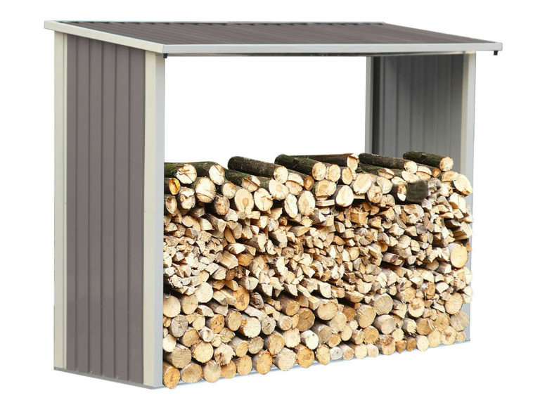 Metallic firewood shed VICTOR - 23 ft²