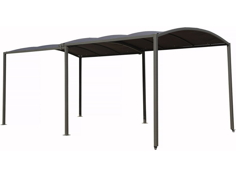 Extendable metal carport "Mathis" - 303/566 x 295 x 240 cm - Anthracite