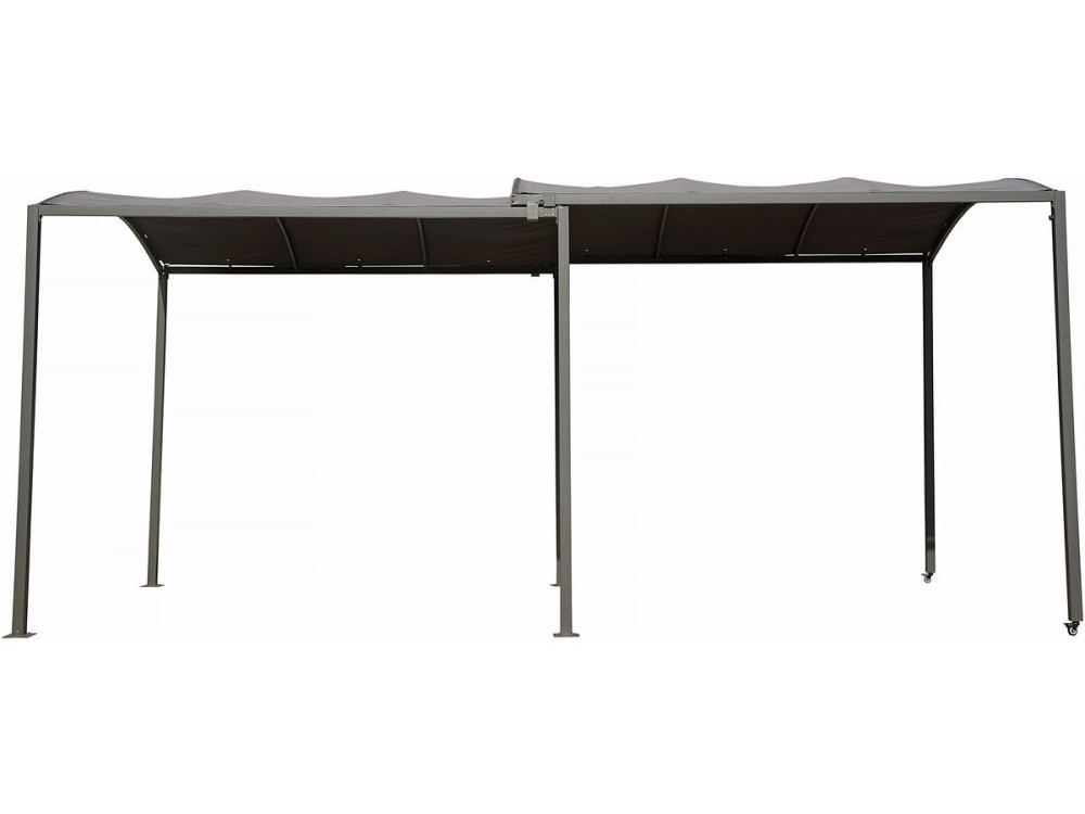 Extendable metal carport "Mathis" - 303/566 x 295 x 240 cm - Anthracite