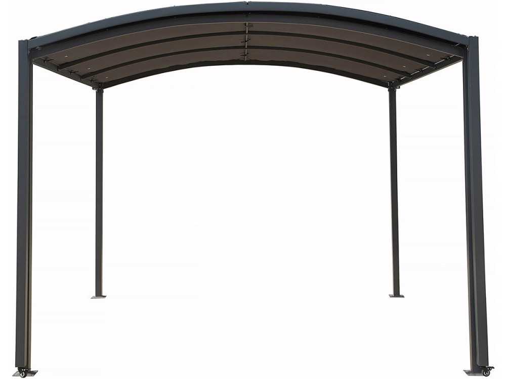 Extendable metal carport "Mathis" - 303/566 x 295 x 240 cm - Anthracite