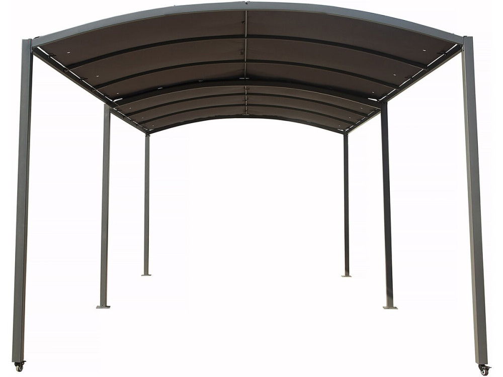Extendable metal carport "Mathis" - 303/566 x 295 x 240 cm - Anthracite