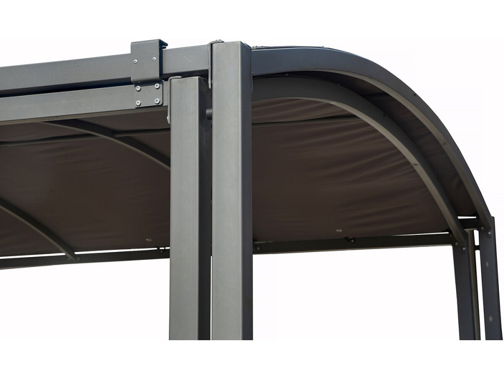 Extendable metal carport "Mathis" - 303/566 x 295 x 240 cm - Anthracite
