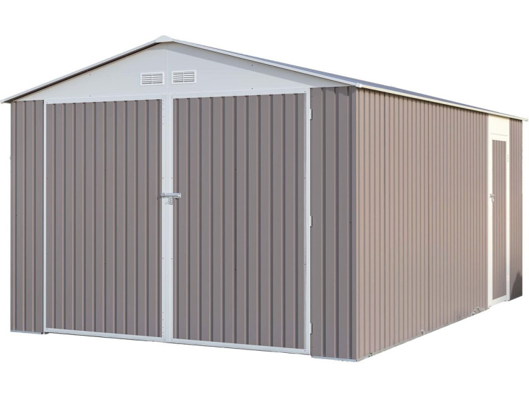 15' 8'' x 10' 5'' Metal Garage Shed - "Nevada"- with swinging doors