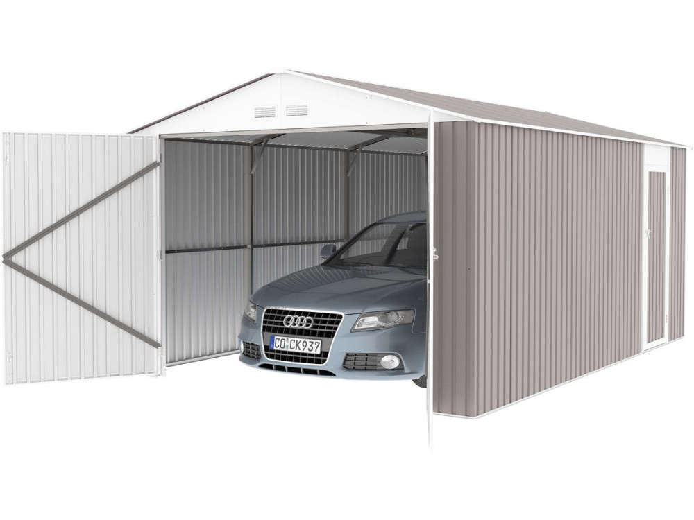 15' 8'' x 10' 5'' Metal Garage Shed - "Nevada"- with swinging doors