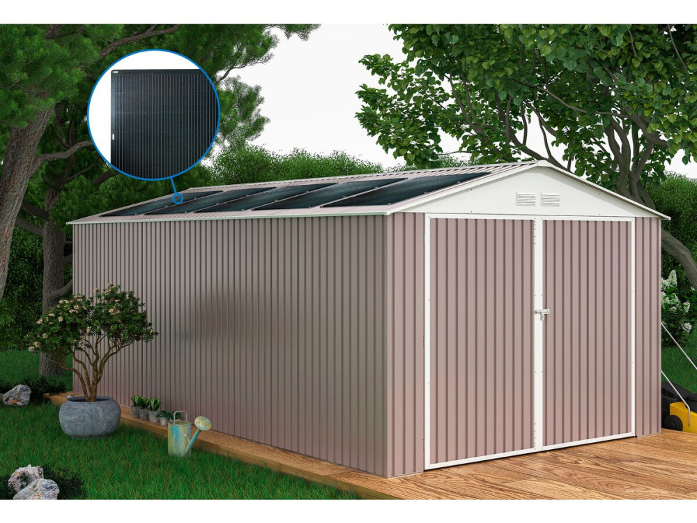 Metal garage "Nevada" - 15.36m² with solar panels