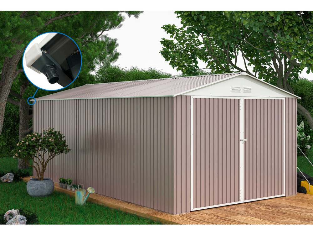 Metal garage "Nevada" - 18.56m² with gutter