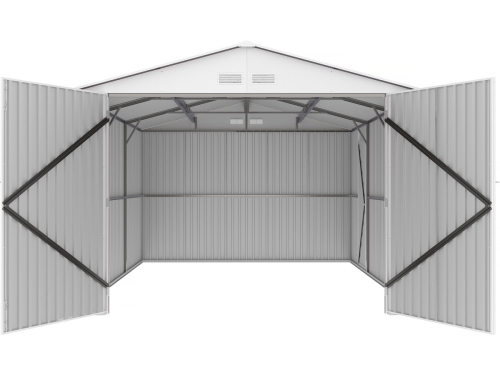 Metal garage "Nevada" - 18.56m² with gutter and water collector