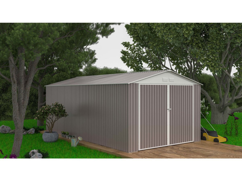 19' x 3' 6'' Metal Garage "Nevada" with swinging door