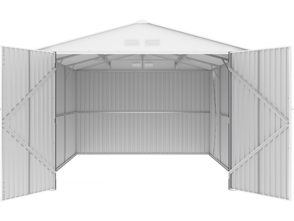 Houston metal garage - 15.36 m² with gutter and water collector - Anthracite