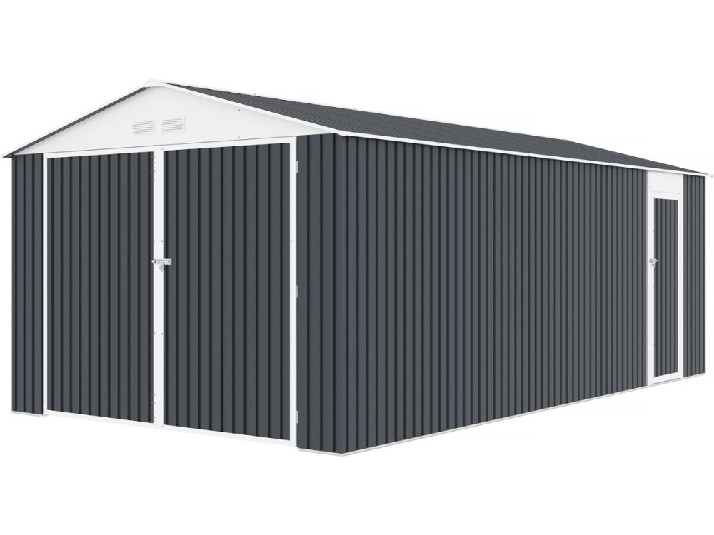 Metal garage "Houston" - 15.36 m² With solar panel - Anthracite