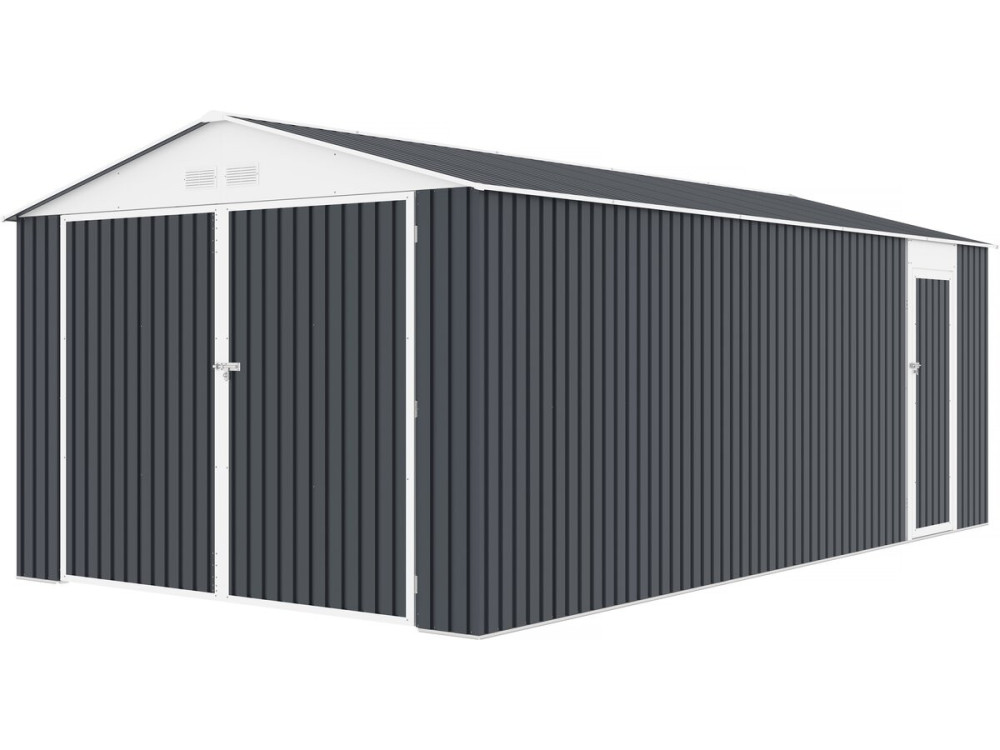 Houston metal garage - 18.56 m² with solar panel - Anthracite