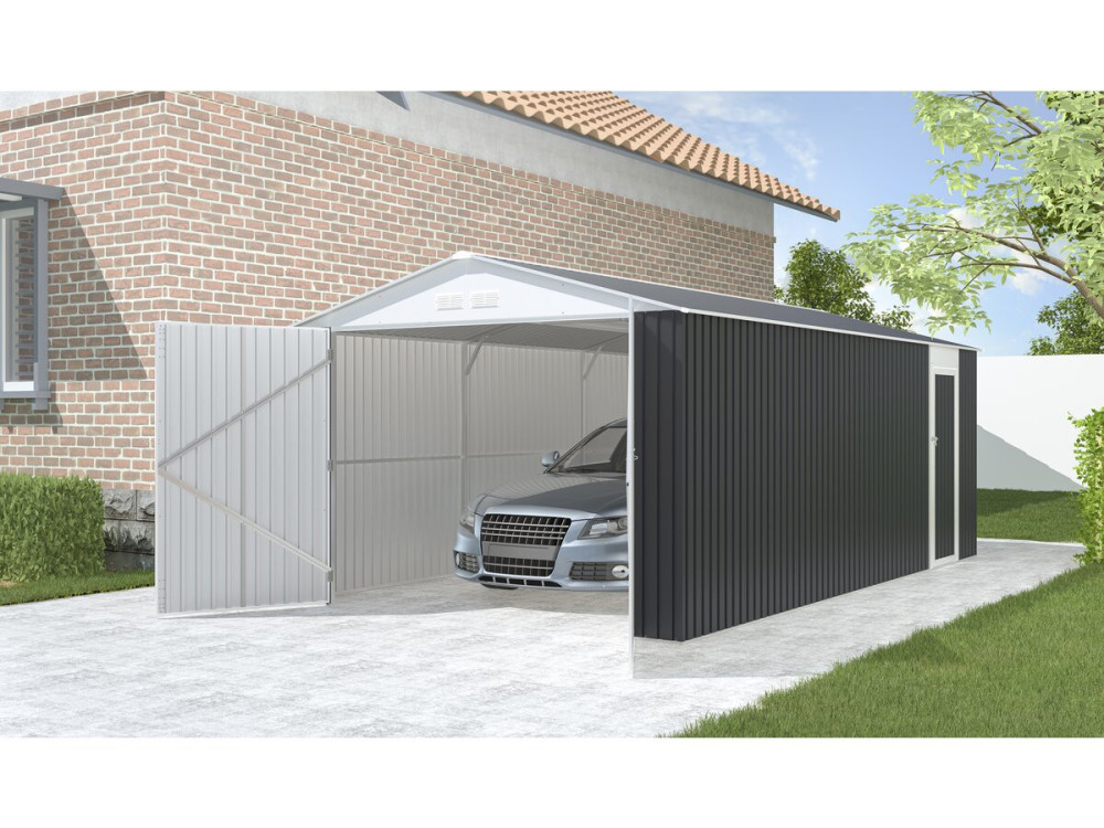 Houston metal garage 18.56m² - Anthracite