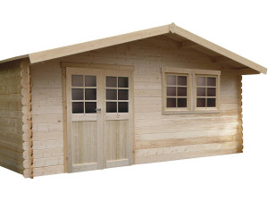 Vernier" wooden garden shed - 34.84 m² - 6.05 x 5.75 x 2.53 m - 28 mm