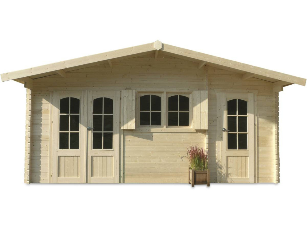 Rostock" wooden garden shed - 22.04 m² - 5.68 x 3.88 x 2.75 m - 40 mm