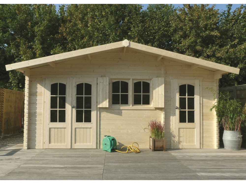 Rostock" wooden garden shed - 22.04 m² - 5.68 x 3.88 x 2.75 m - 40 mm