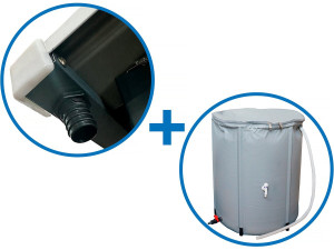 Gutter 2 to 6 m2 + water collector for garden shed