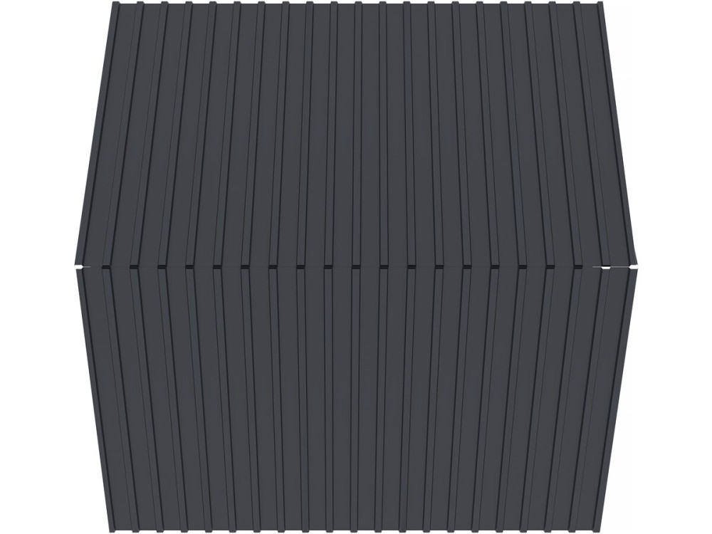 Set of 12 "Atlanta" galvanized steel cladding sheets - 129 x 42 cm - Grey