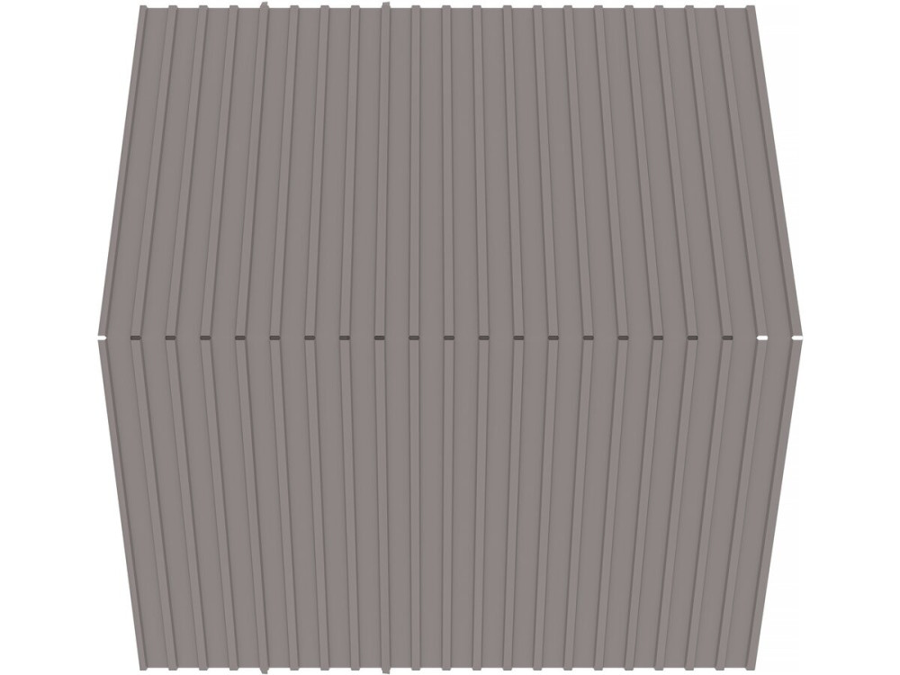Set of 12 "Atlanta" galvanized steel cladding sheets - 129 x 42 cm - Taupe