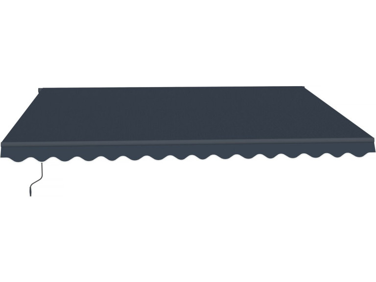 Aluminum awning "Ombra 4" - 395 x 300 cm - Gray