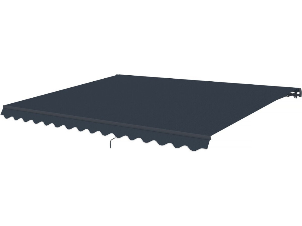 Aluminum awning "Ombra 4" - 395 x 300 cm - Gray