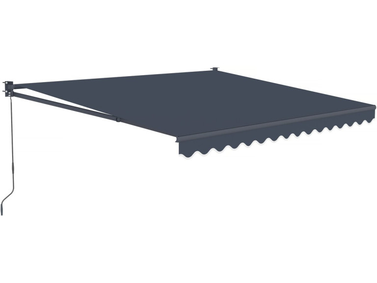 2.5 x 3 m "Ombra 3" retractable aluminium awning - Anthracite grey
