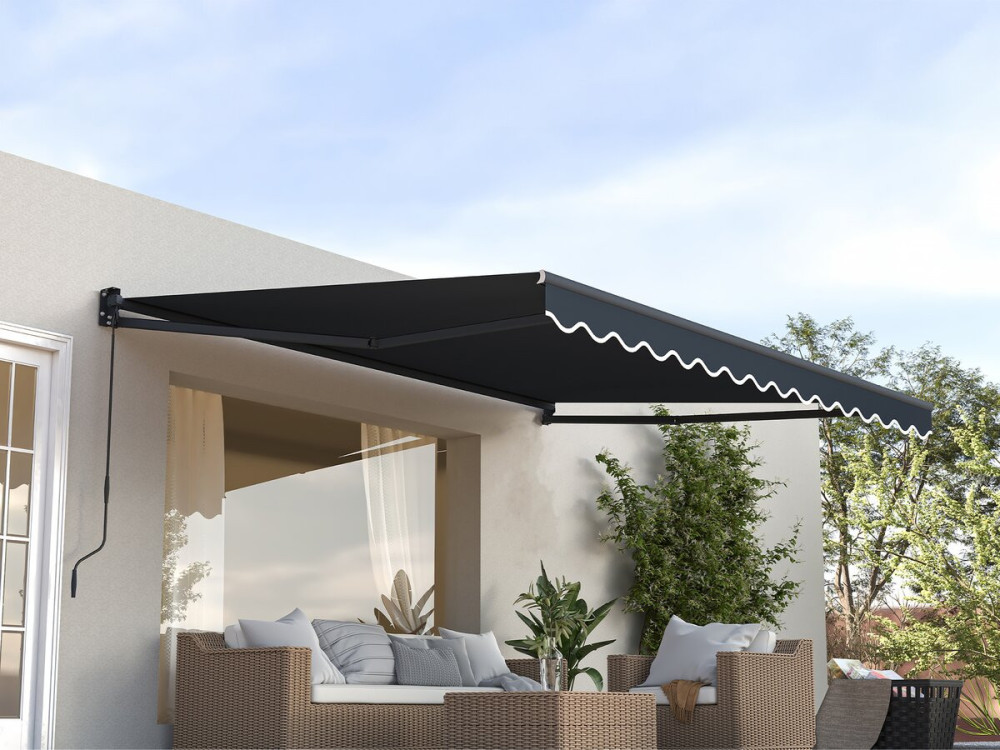2.5 x 3 m "Ombra 3" retractable aluminium awning - Anthracite grey