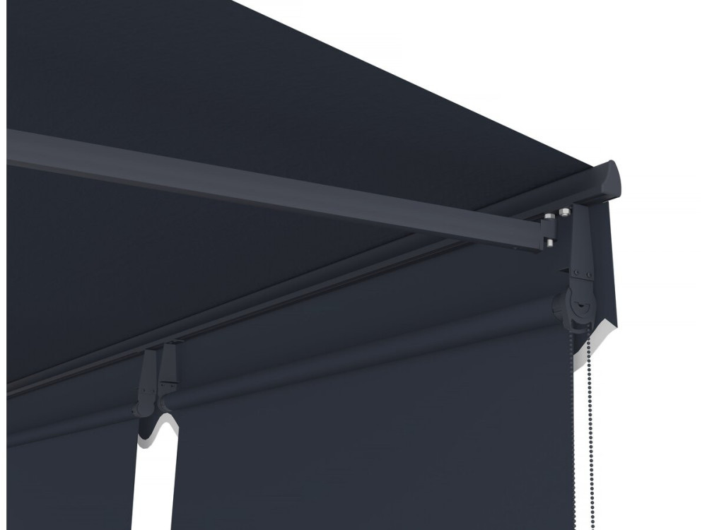 Shadow" awning with aluminium valance 2 x 3 m - Anthracite grey