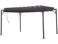 Bioclimatic pergola in "Lodge" fabric 3 x 4 m - Taupe - Anthracite