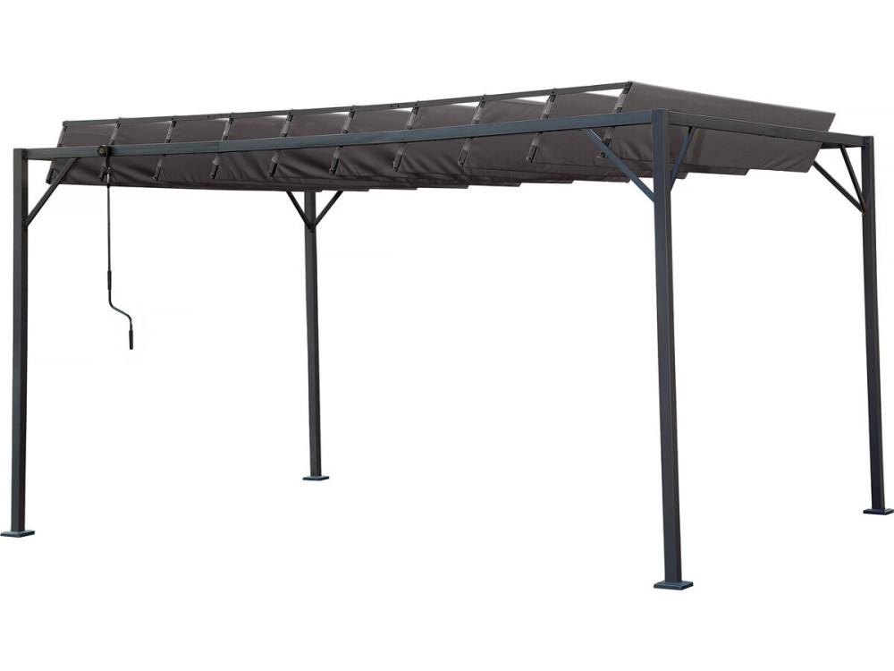 Bioclimatic pergola in fabric "Lodge" 3 x 4 m - Anthracite
