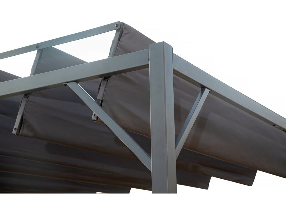 Bioclimatic pergola in fabric "Lodge" 3 x 4 m - Anthracite